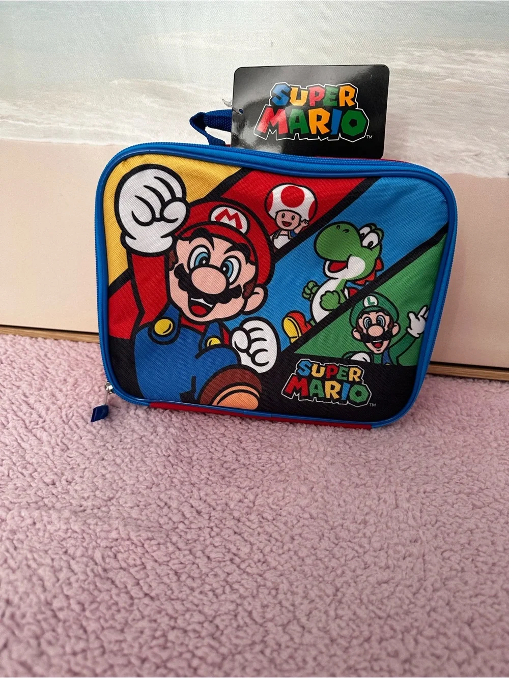 Super Mario Kids Lunch Bag - Blue